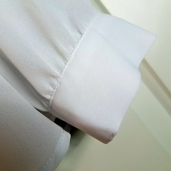 Bea Women's White Button Down Gold Studded Shirt Top Blouse - Picture 6 of 12